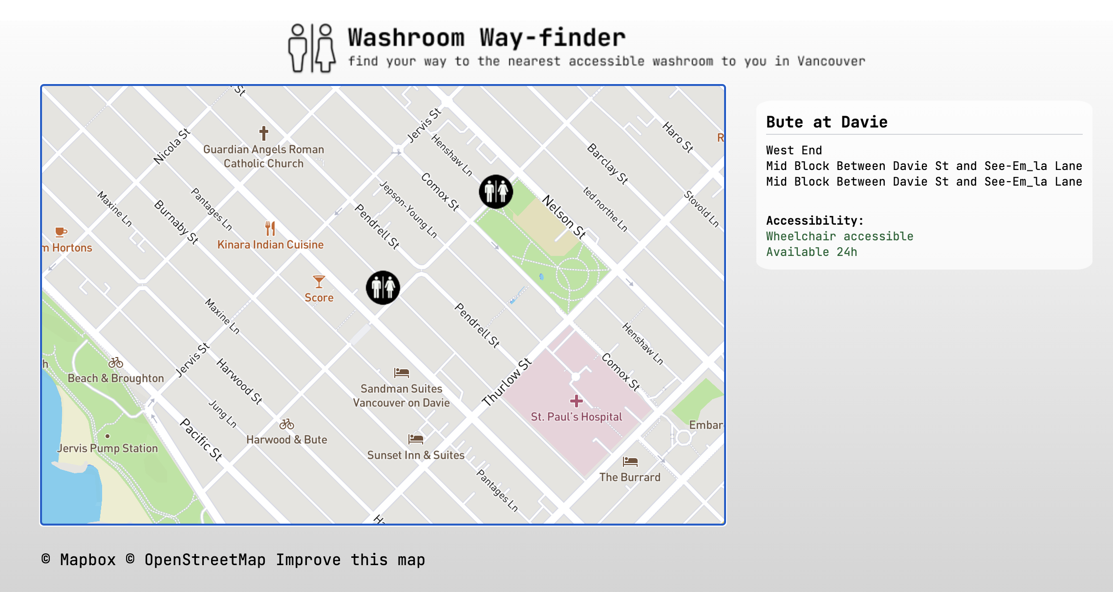 Washroom wayfinder